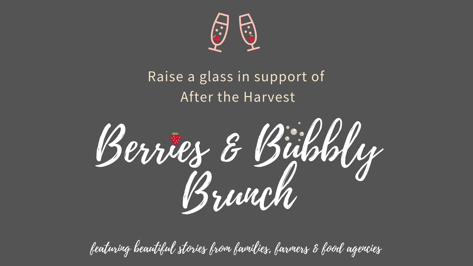 Berries and Bubbly brunch flyer