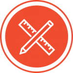 Red Pencil and Ruler Icon